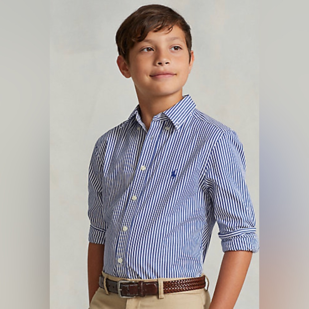Ralph Lauren Striped Cotton Poplin Shirt
